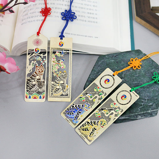 Kpop Demon Hunters Derpy & Sussy | Handcrafted Korean Traditional Tiger & Magpie Luxury Bookmark